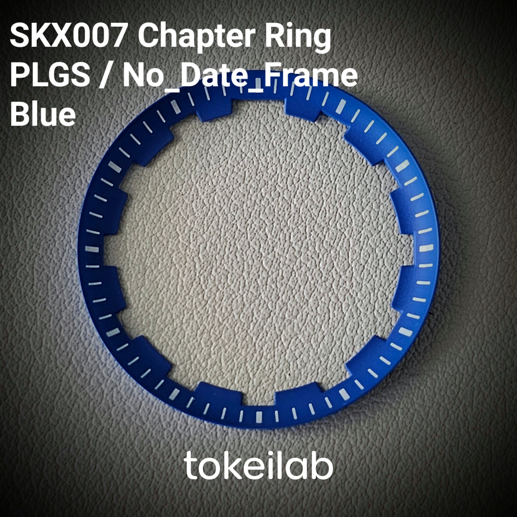 Chapter Ring SKX007 PLGS Style / No Date Frame / Blue