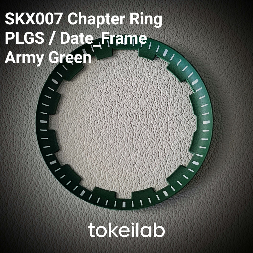 Chapter Ring SKX007 PLGS Style / Date Frame / Army Green