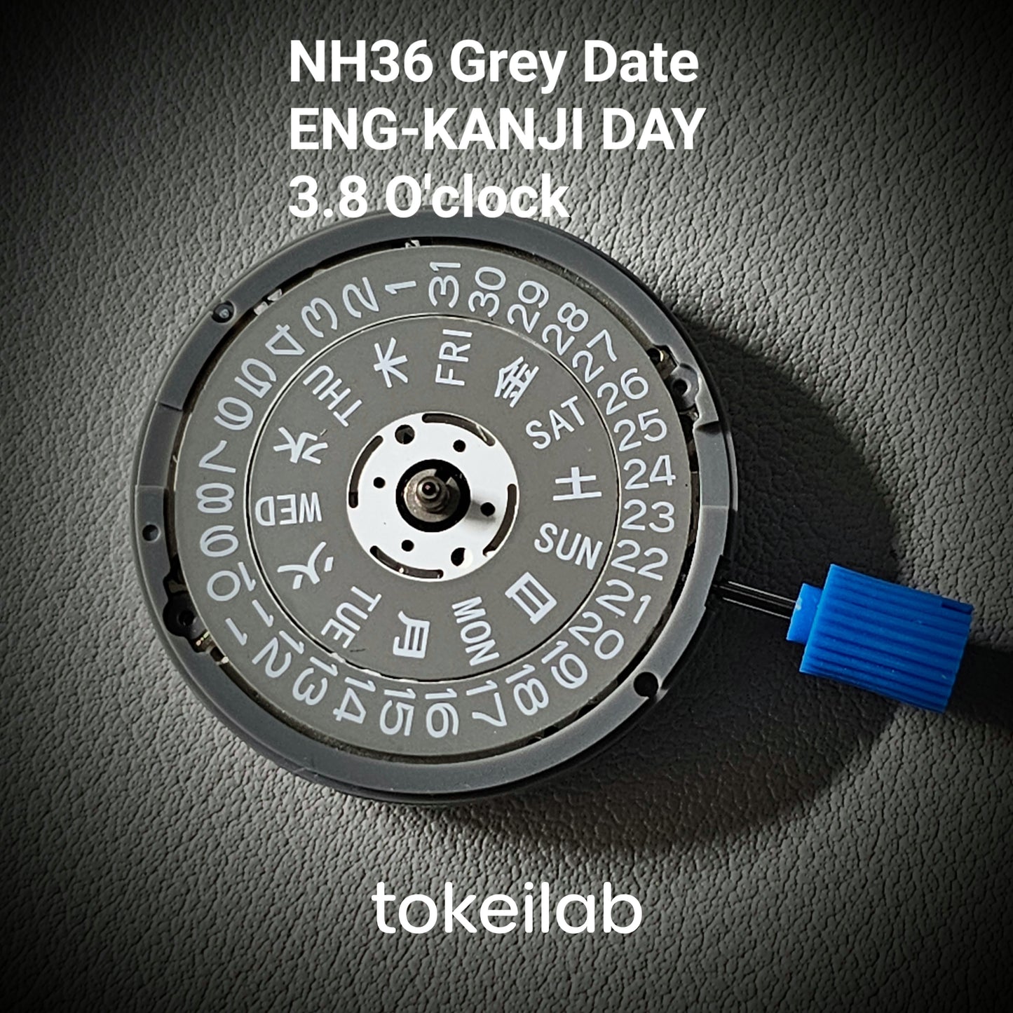 NH36 Movement / Grey Day & Date Disc / 3.8 o'clock crown position