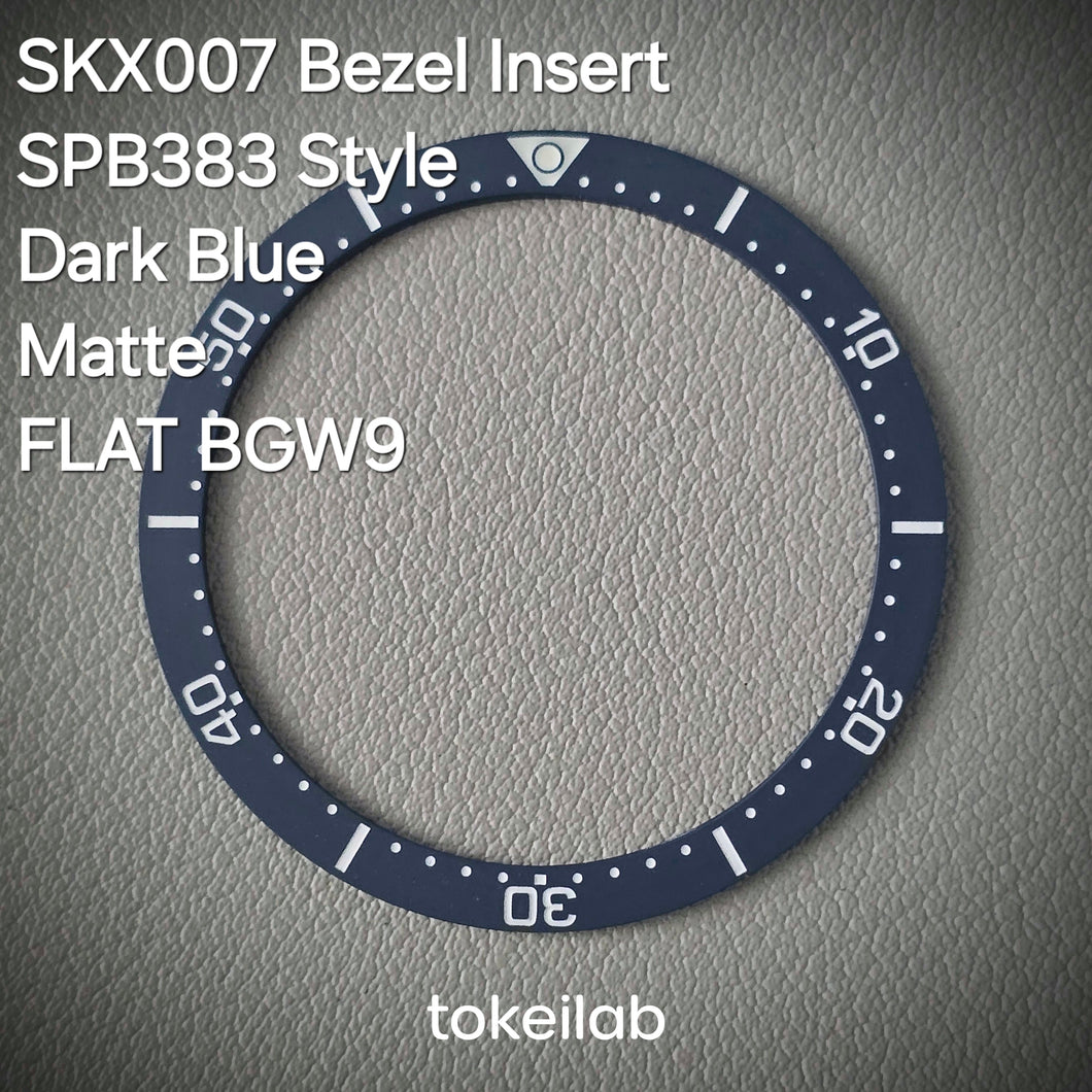 Bezel Insert SKX007 Ceramic BGW9 (SPB383 style) / Flat / Dark Blue Matte