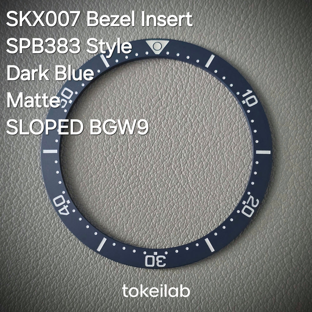 Bezel Insert SKX007 Ceramic BGW9 (SPB383 style) / Sloped / Dark Blue Matte