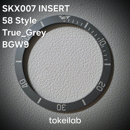 Bezel Insert SKX007 / 58 True_Grey Matte Ceramic Sloped BGW9
