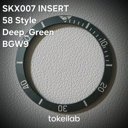 Bezel Insert SKX007 / 58 Deep_Green Matte Ceramic Sloped BGW9