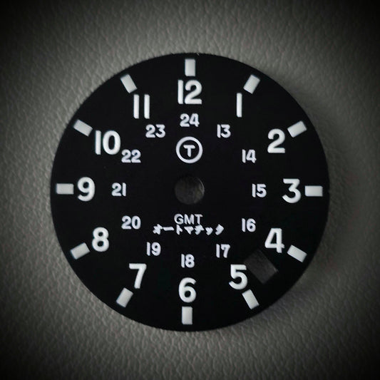 MILITARY オマージュ Black GMT Date BGW9