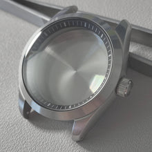 Load image into Gallery viewer, Case Exp 38mm Brushed + Slim Case back (Black Minute Chapter Ring)
