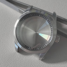 Load image into Gallery viewer, Case Exp 38mm Brushed + Slim Case back (Black Minute Chapter Ring)

