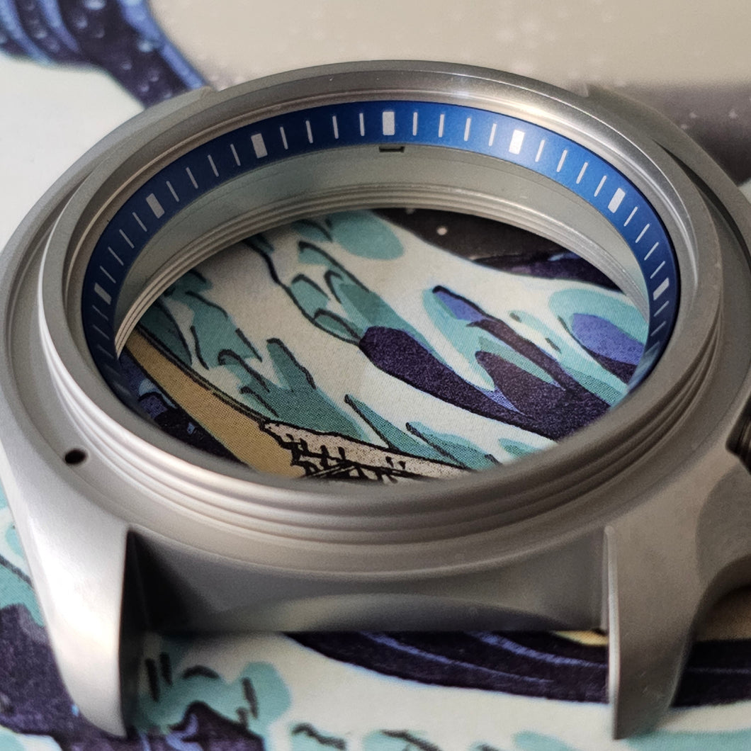 Chapter Ring SKX007 SKX Style / Blue + Silver